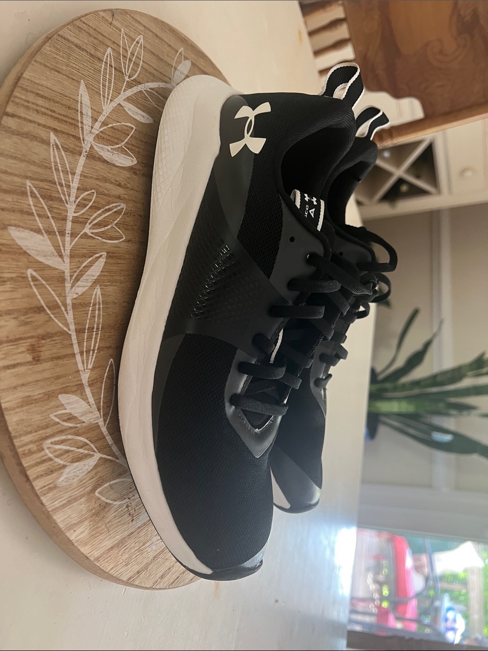 Under Armour Women’s Black and White Running Sneakers